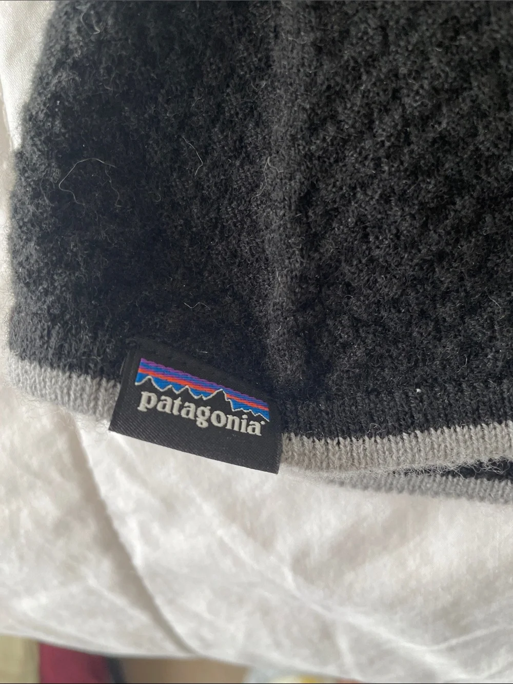 Patagonia Black Knit Hooded Balaclava Sweater
